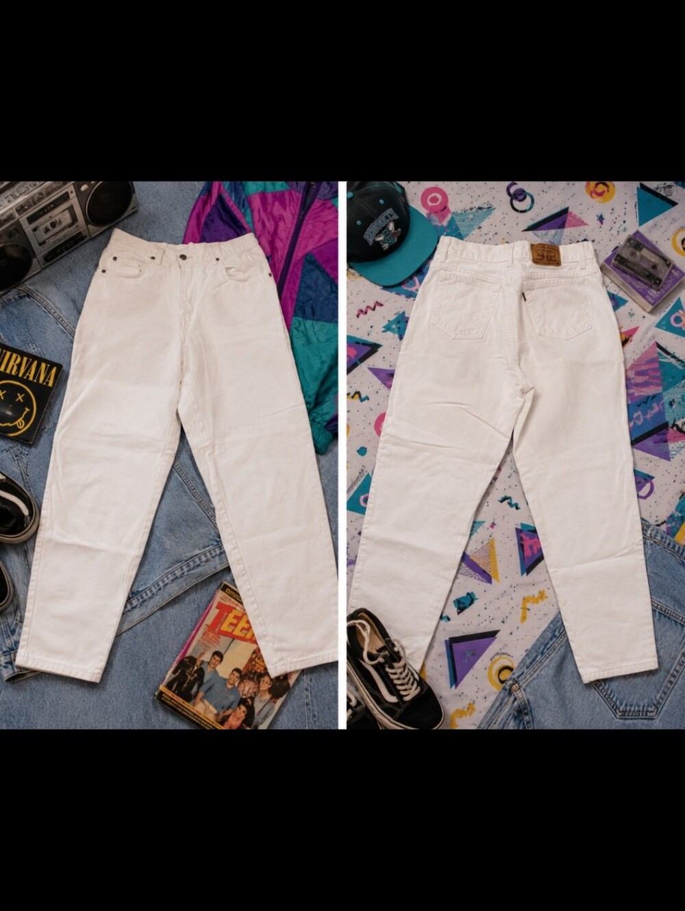 Levi’s 900 Series ~ Vintage 90s White High Rise Straight Leg Jeans | Size 10